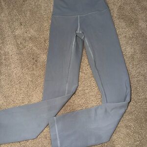 Lululemon Align High Rise Leggings Pants Steel Gray Drawstring Pocket Size 0